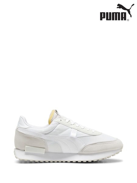 Puma White Mens Future Rider Play On Sneakers (AG5257) | £80