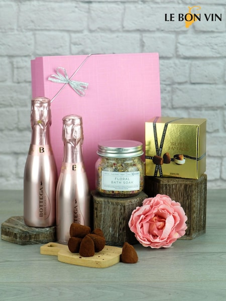 Le Bon Vin Bottega Rose Gold Prosecco Treat Gift Box (AG5363) | £30
