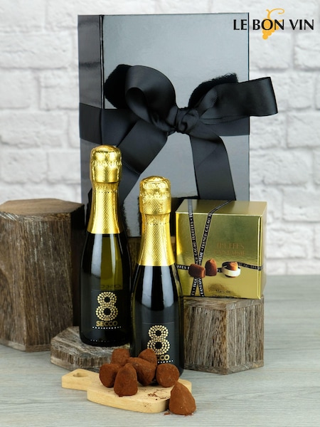 Le Bon Vin Mini Prosecco and Truffles Black Box Gift (AG5373) | £28
