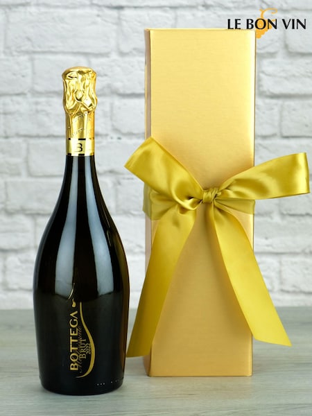 Le Bon Vin Bottega Sparkling Wine in Gold Bow Gift Box (AG5378) | £26
