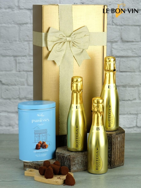 Le Bon Vin Bottega Gold Prosecco & Truffles Gift Box (AG5385) | £37