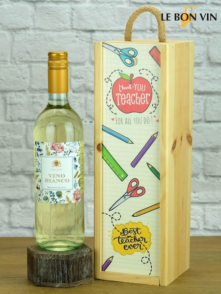 Le Bon Vin Thank You Teacher White Wine Gift (AG5394) | £28