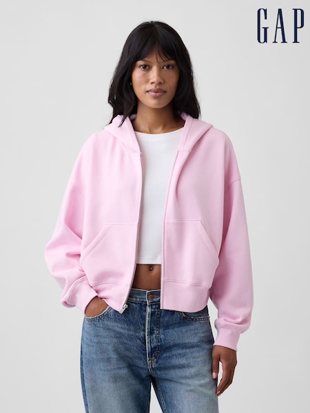 Light Pink - Gap Vintage Soft Wedge Zip Hoodie