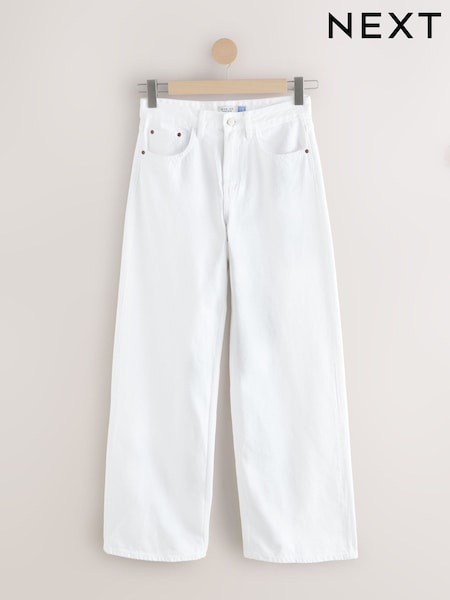 White Wide Leg Jeans (AG5579) | £29