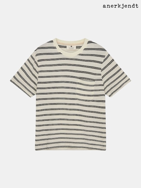 Anerkjendt Stone Jacquard Stripe T-Shirt (AG5658) | £48