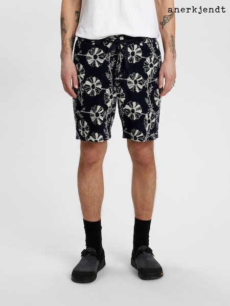 Anerkjendt Navy Akjan Frotte Shorts (AG5665) | £48