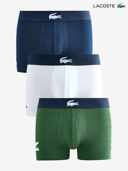 Lacoste Blue Cotton Stretch Boxers 3 Pack (AG5682) | £42