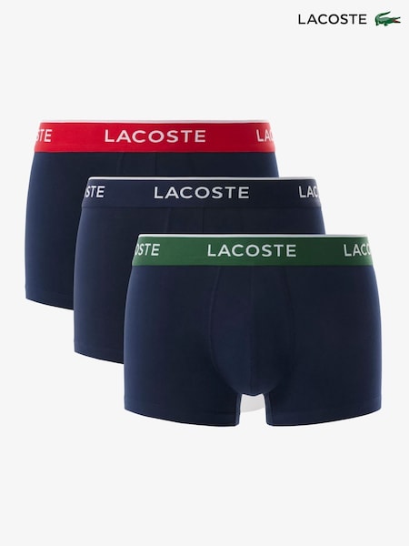 Lacoste Blue Cotton Stretch Boxers 3 Pack (AG5694) | £39