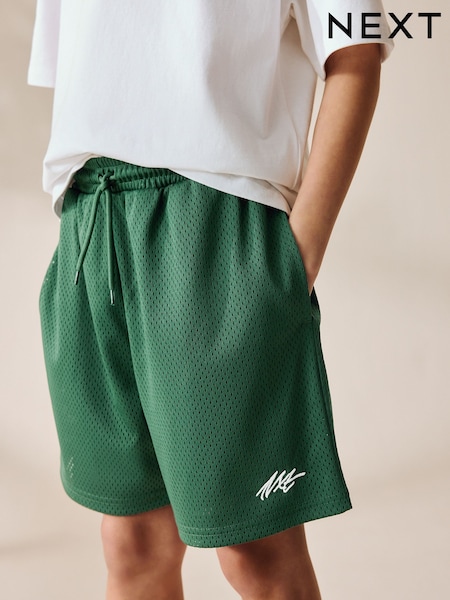 Dark Green Mesh Sport Shorts (3-16yrs) (AG5804) | £10 - £15