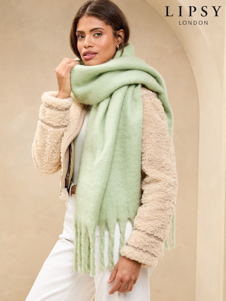 Lipsy Green Oversized Supersoft Brushed Scarf (AG5954) | £19