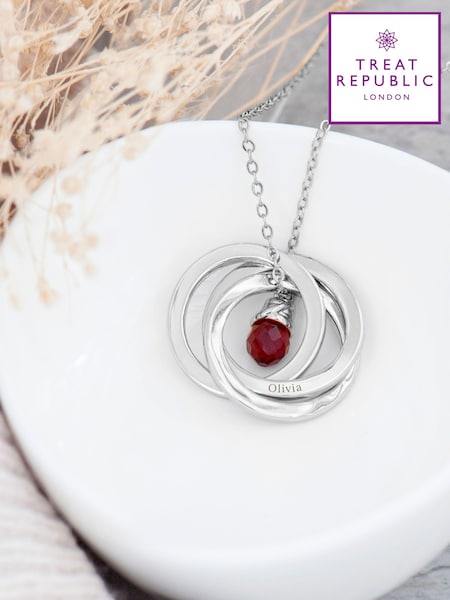 Personalised Russian Ring Necklace by Treat Republic (AG5981) | £39