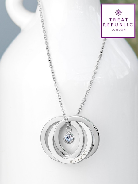 Personalised Russian Ring Necklace by Treat Republic (AG5990) | £36