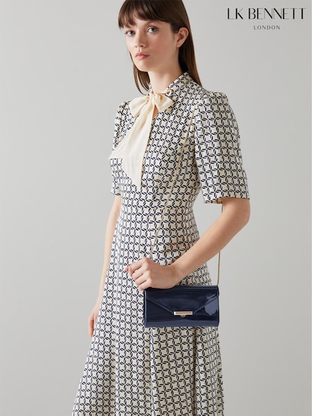 LK Bennett Blue Lucy Envelope Clutch (AG6740) | £179