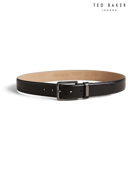 Ted Baker Black Wizerd Double Keeper Leather Belt (AG6993) | £50