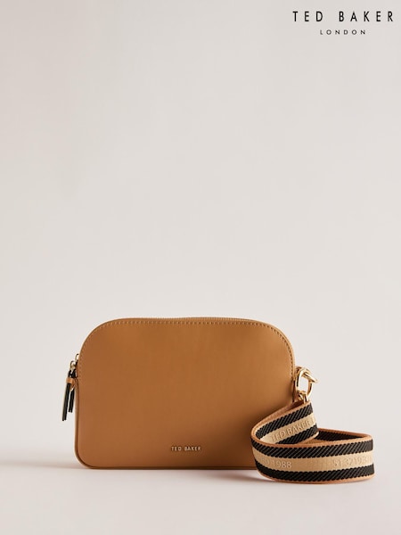 Ted Baker Nude Darcelo Branded Webbing Leather Camera Bag (AG7013) | £130