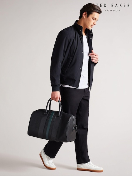 Ted Baker Black Evyday Striped Pu Holdall (AG7014) | £100