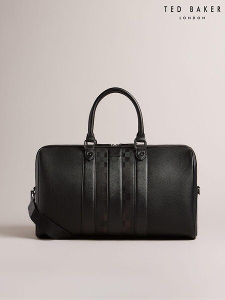 Ted Baker Black Waylin House Check Pu Holdall (AG7021) | £100