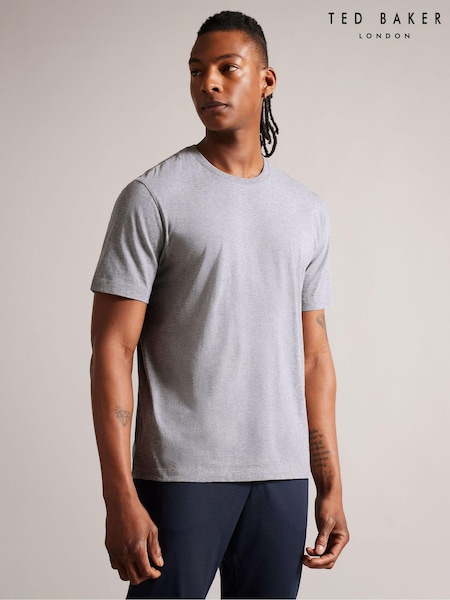 Ted Baker Grey Tywinn 100% Cotton Regular Plain T-Shirt (AG7135) | £29