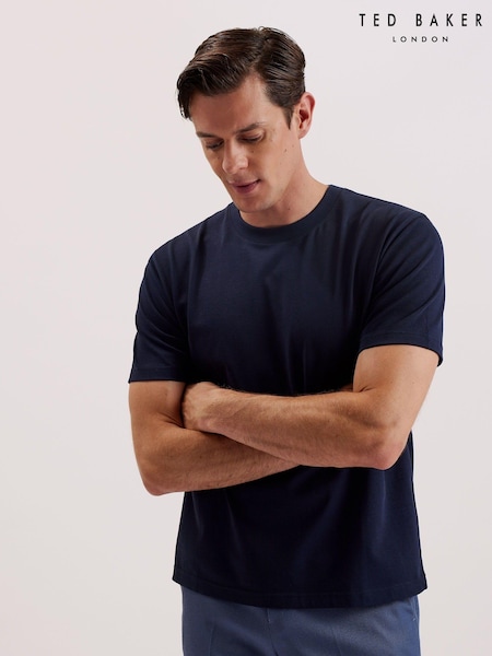 Ted Baker Blue Kornka 100% Cotton Relaxed Heavy T-Shirt (AG7138) | £35