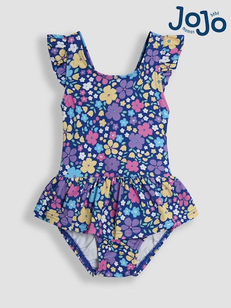 JoJo Maman Bébé Floral Swimsuit with Nappy (AG8217) | £19 - £20