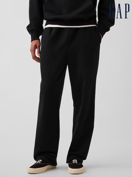 Black - Regular Gap Heavyweight Relaxed Joggers