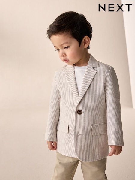 Neutral Ticking Stripe Blazer (3mths-9yrs) (AG8615) | £25 - £29