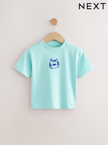 Blue Simple Short Sleeve T-Shirt (3mths-7yrs) (AG8733) | £3.50 - £5.50
