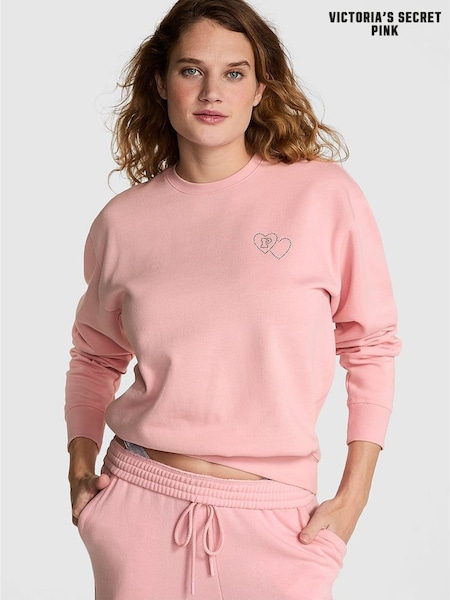 Victoria's Secret PINK Dusk Pink Shine Fleece Sweatshirt (AG8771) | £55