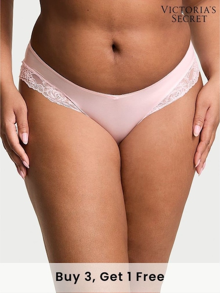 Victoria's Secret Angel Pink Cheeky Rose Lace Trim Knickers (AG8784) | £14
