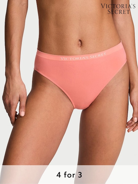 Victoria's Secret Coral Ribbon Orange Brief Knickers (AG8801) | £9