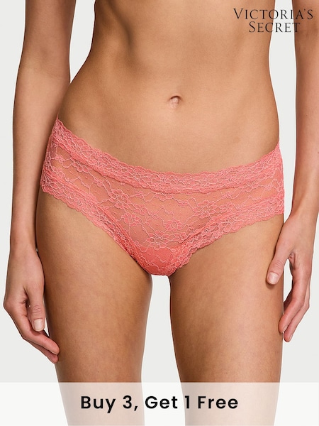 Victoria's Secret Coral Ribbon Orange Cheeky Knickers (AG8803) | £9