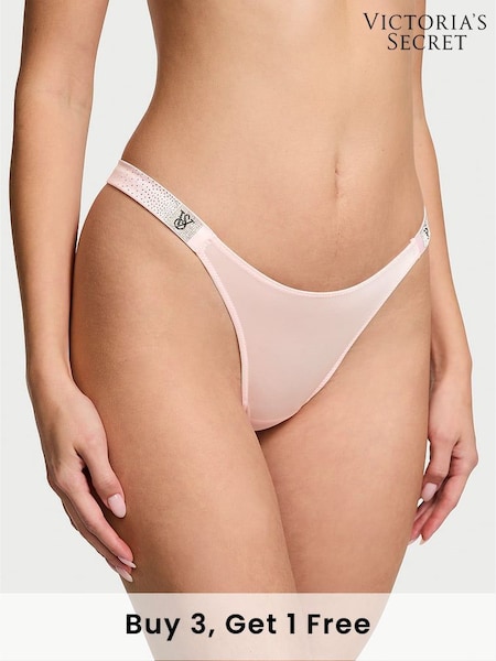 Victoria's Secret Angel Pink Thong Scattered Shine Strap Knickers (AG8939) | £20