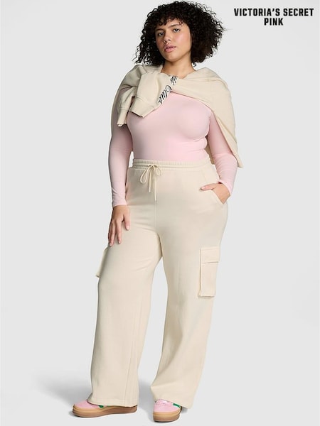 Victoria's Secret PINK White Shell Cargo Joggers (AG8943) | £55