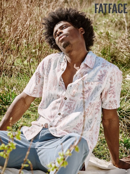 FatFace Multi Short Sleeve Beeble Botanical Print Shirt (AG8960) | £44