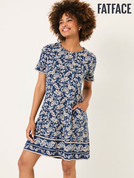 FatFace Simone Multi Paisley Short Sleeve Jersey Dress (AG8981) | £30
