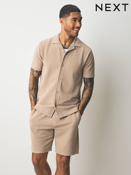 Black/Grey/Neutral Textured Coord Shirt And Shorts Set 3 Pack (AG9190) | £125