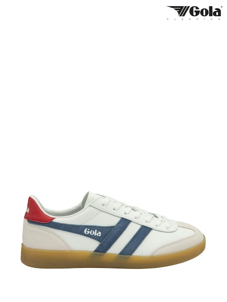 Gola White Mens Viper Leather Lace-Up Trainers (AG9266) | £85