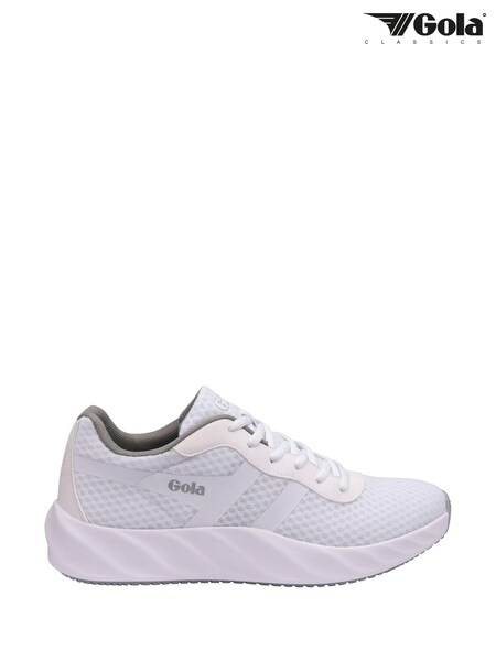 Gola White Ladies Draken Mesh Lace-Up Running Trainers (AG9276) | £50