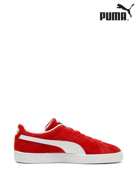 Puma Red White Unisex Suede Classic Sneakers (AG9596) | £70