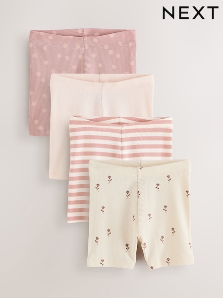 Pink Cycle Shorts 4 Pack (3mths-7yrs) (AG9949) | £13 - £17