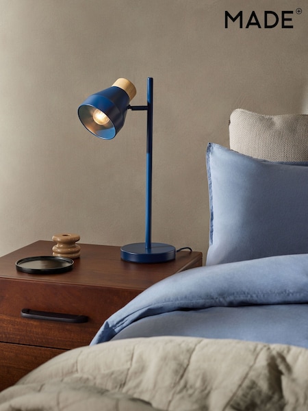 MADE.COM Navy Albert Table Lamp (AG9984) | £55