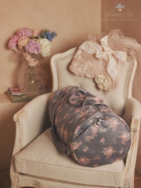 Shabby Chic by Rachel Ashwell® Grey Floral Weekender Bag (AH1264) | £58