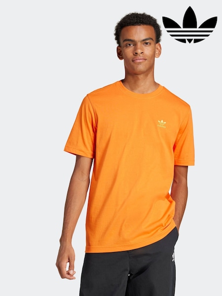 adidas Originals Orange Trefoil Essentials 100% Cotton T-Shirt (AH1472) | £23