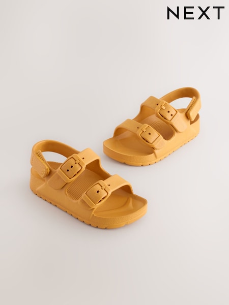 Yellow Double Buckle Ankle Strap EVA Sandals (AH1479) | £8 - £11