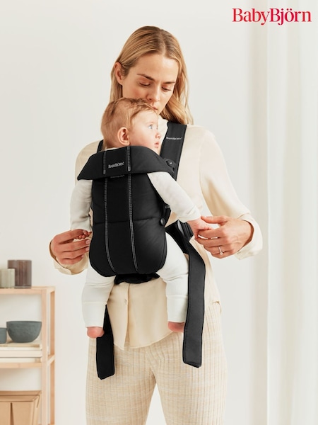 BabyBjörn Black Baby Carrier Mini Woven (AH3069) | £89