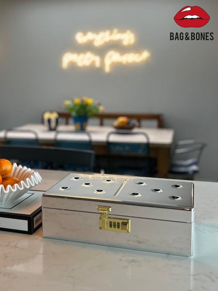 Bag & Bones Silver Lock Storage Box (AH3077) | £225