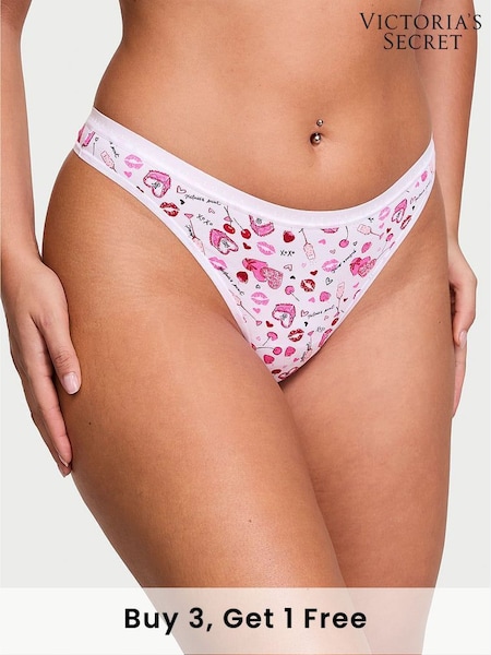 Victoria's Secret White Valentines Thong Knickers (AH3419) | £9