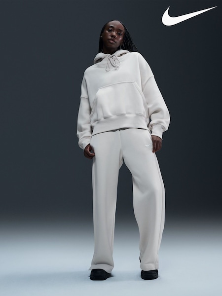 Nike Light Wood Natural Phoenix Fleece High Waisted Wide Leg Joggers (AH3590) | £55