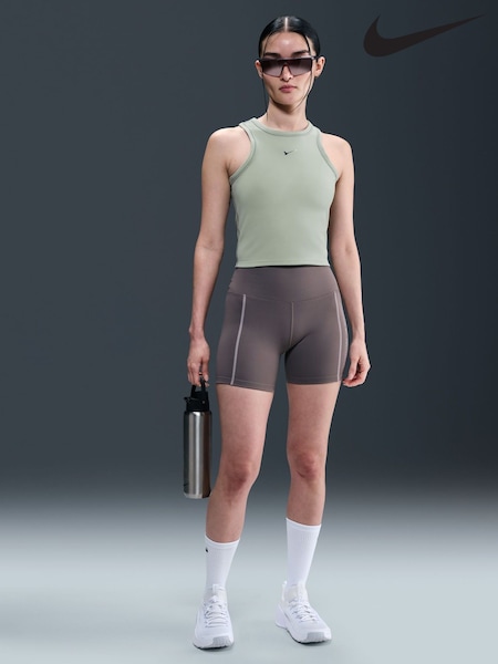 Nike Green One DriFIT Fitted Vest Top (AH3607) | £33