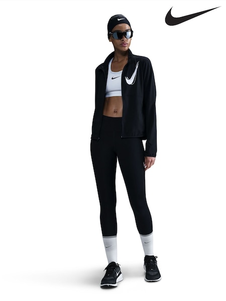 Nike Black Swoosh DriFIT Running Jacket (AH3685) | £80